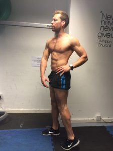 posing practice after 10 weeks on my body transformation journey