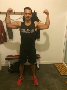 Biceps pose end of 12 weeks